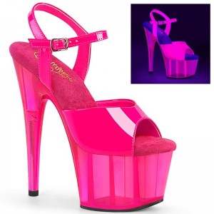 Pleaser Adore-709UVT Women's Platform Heels Sandals Pink | NZ TLNOYS