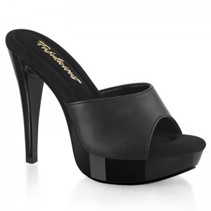 Pleaser Cocktail-501L Women's Platform Slides Black | NZ VNXEIZ