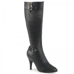 Pleaser Dream-2030 Vegan Leather Women's Knee-high Boots Black | NZ RVIASH