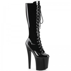Pleaser Enchant-2023 Women's Knee-high Boots Black | NZ QUKSET