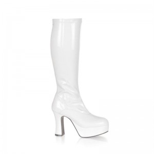 Pleaser Exotica-2000 Women's Knee-high Boots White | NZ LORBJU