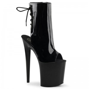 Pleaser Flamingo-1018 Women's Heels Boots Black | NZ JSQFCI