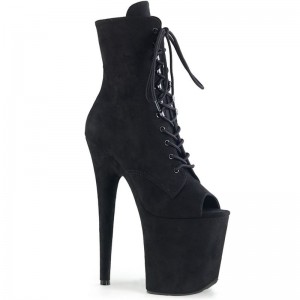 Pleaser Flamingo-1021FS Women's Heels Boots Black | NZ DWSBMJ