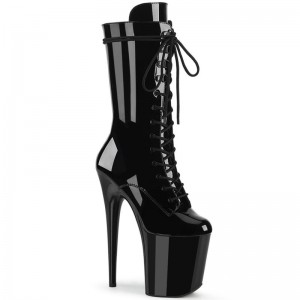 Pleaser Flamingo-1050 Women's Heels Boots Black | NZ FZAQWY