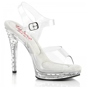 Pleaser Glory-508SDT Women's Heels Sandals Clear | NZ PLNUMH