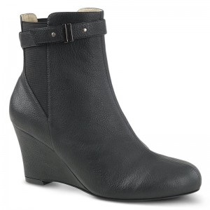 Pleaser Kimberly-102 Vegan Leather Women's Heels Boots Black | NZ FLMPOK