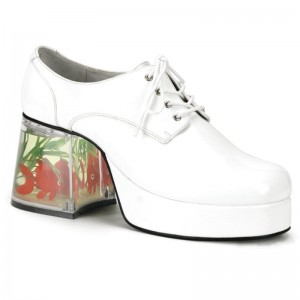 Pleaser Pimp-02 Men's Ankle Boots White | NZ VTYXDK