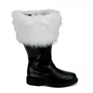 Pleaser Santa-106WC Vegan Leather Women's Knee-high Boots Black / White | NZ UGQCKO