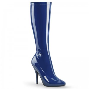 Pleaser Seduce-2000 Women's Knee-high Boots Navy | NZ ISGFPA