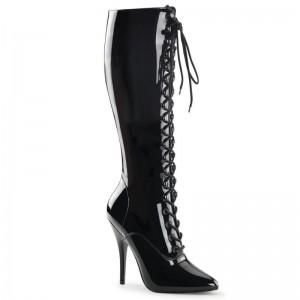 Pleaser Seduce-2020 Women's Knee-high Boots Black | NZ HLFBEU