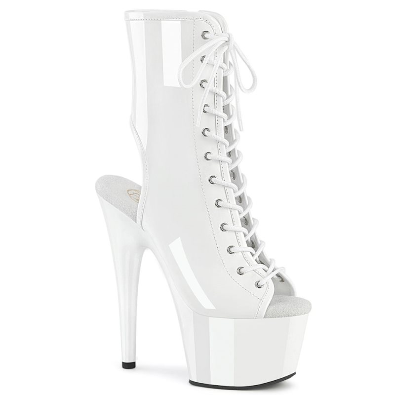 Pleaser Adore-1016 Women\'s Heels Boots White | NZ SHVRIY