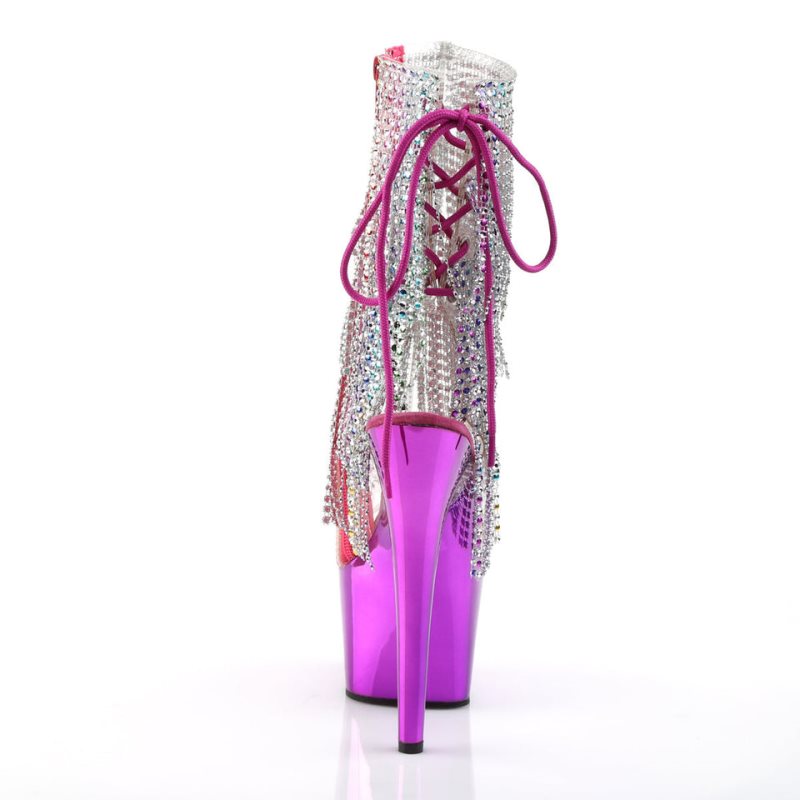 Pleaser Adore-1017RSF Women's Heels Boots Clear / Pink | NZ OXLZRA