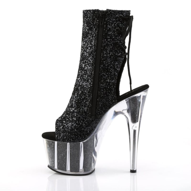 Pleaser Adore-1018G Women's Heels Boots Black | NZ KMZWPU