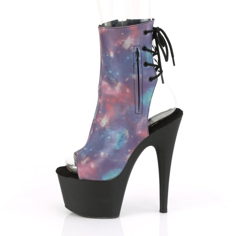 Pleaser Adore-1018REFL Women's Heels Boots Purple / Black | NZ VHUBGL
