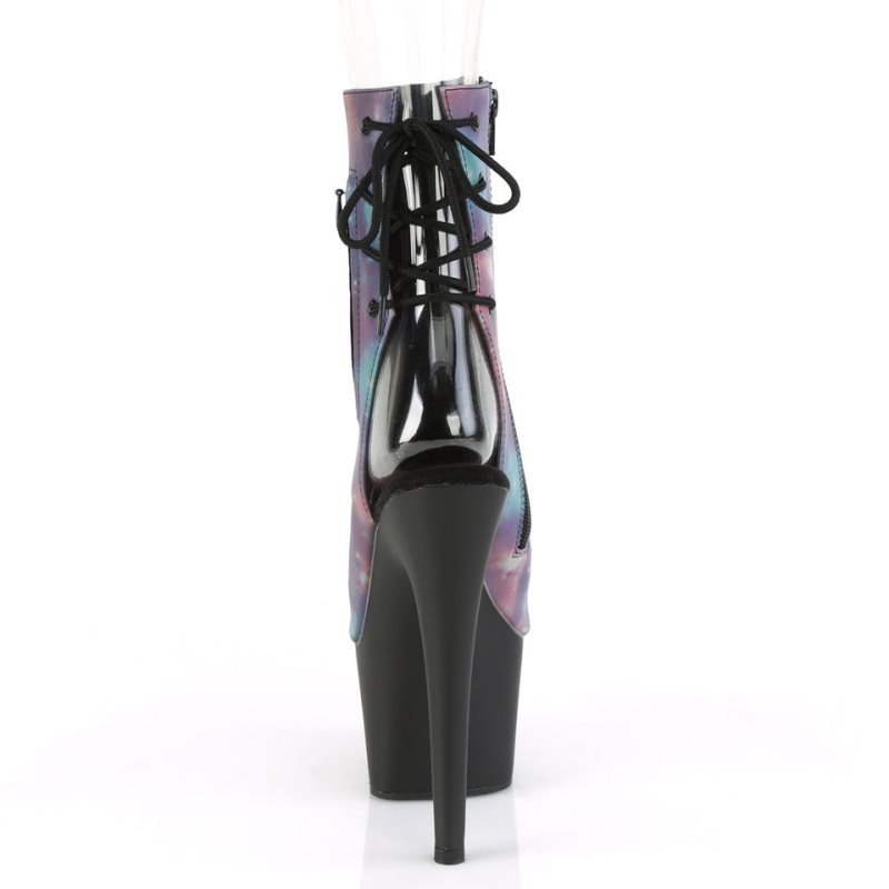 Pleaser Adore-1018REFL Women's Heels Boots Purple / Black | NZ VHUBGL