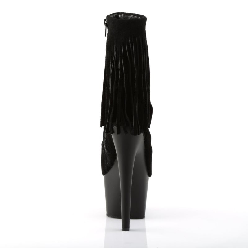 Pleaser Adore-1019 Suede Women's Heels Boots Black | NZ XSEYIP