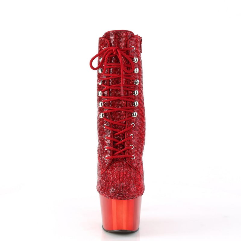 Pleaser Adore-1020CHRS Women's Heels Boots Red | NZ OLDABT