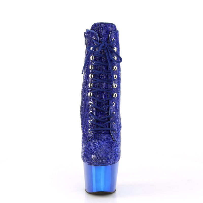 Pleaser Adore-1020CHRS Women's Heels Boots Blue | NZ GKEORT
