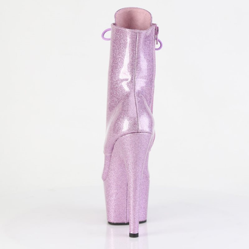 Pleaser Adore-1020GP Glitter Patent Women's Heels Boots Purple | NZ JIBAUY