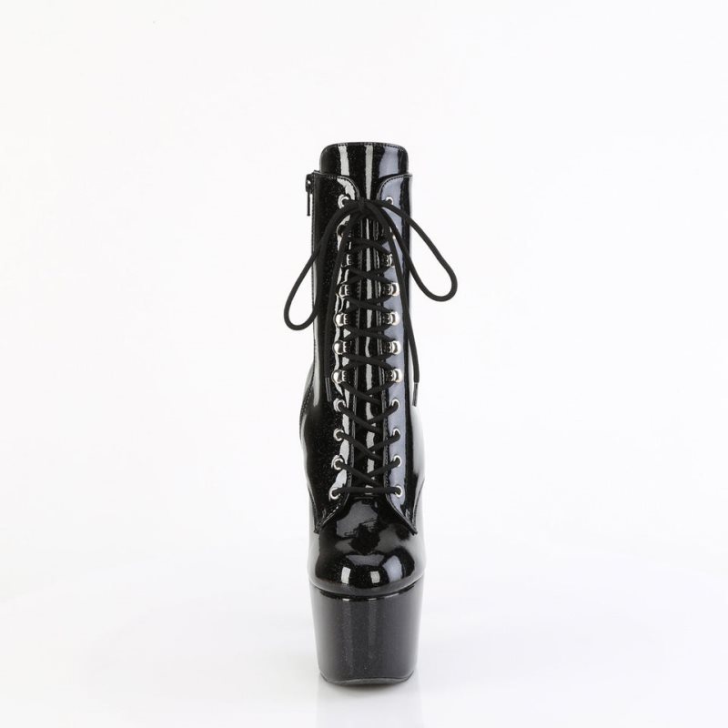 Pleaser Adore-1020GP Women's Heels Boots Black | NZ JDIOKA