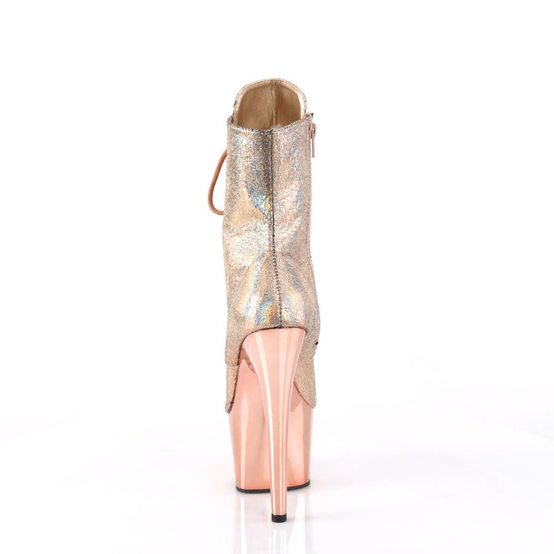 Pleaser Adore-1020HM Women's Heels Boots Rose Gold | NZ IJXKYG