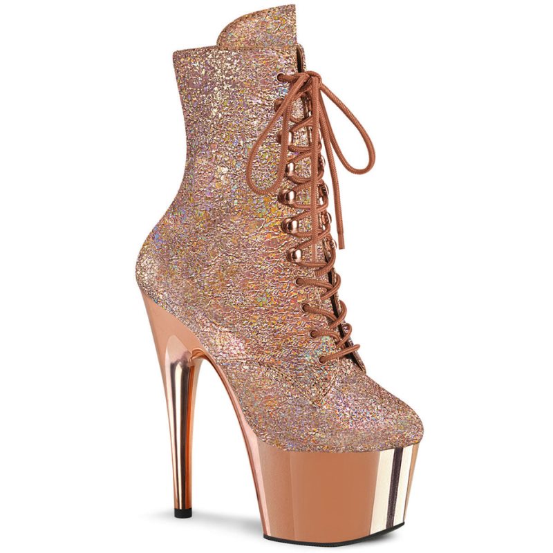 Pleaser Adore-1020HM Women\'s Heels Boots Rose Gold | NZ IJXKYG