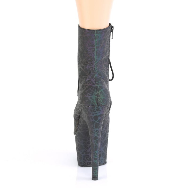 Pleaser Adore-1020REFL Women's Heels Boots Green / Purple | NZ MGYUDT
