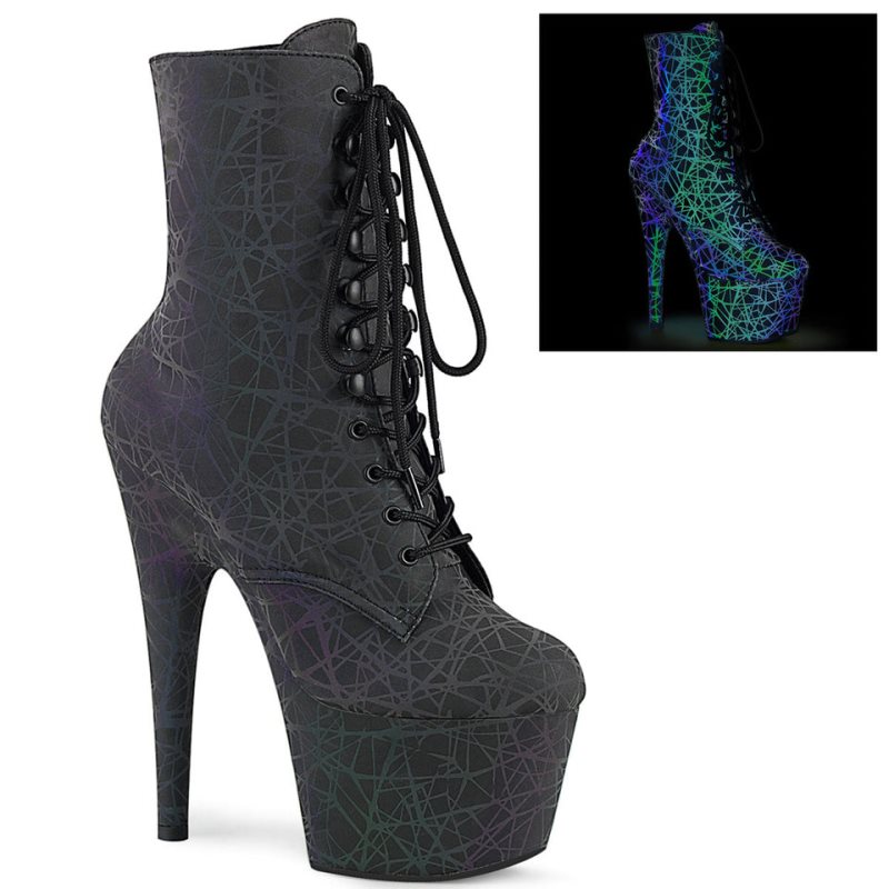 Pleaser Adore-1020REFL Women\'s Heels Boots Green / Purple | NZ MGYUDT