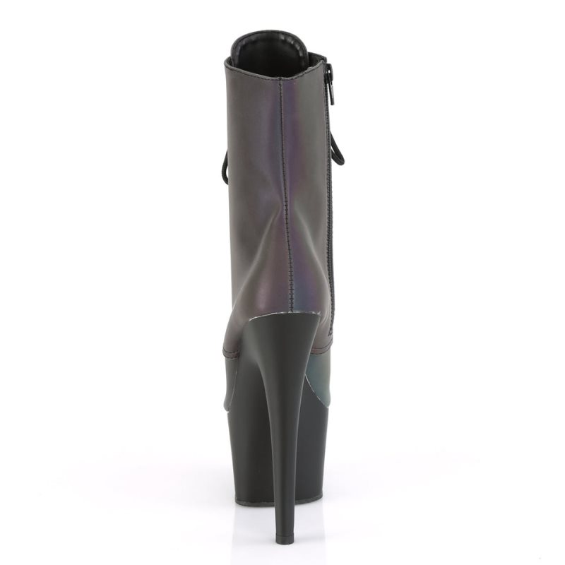 Pleaser Adore-1020REFL Women's Heels Boots Green / Black | NZ JAWPQK