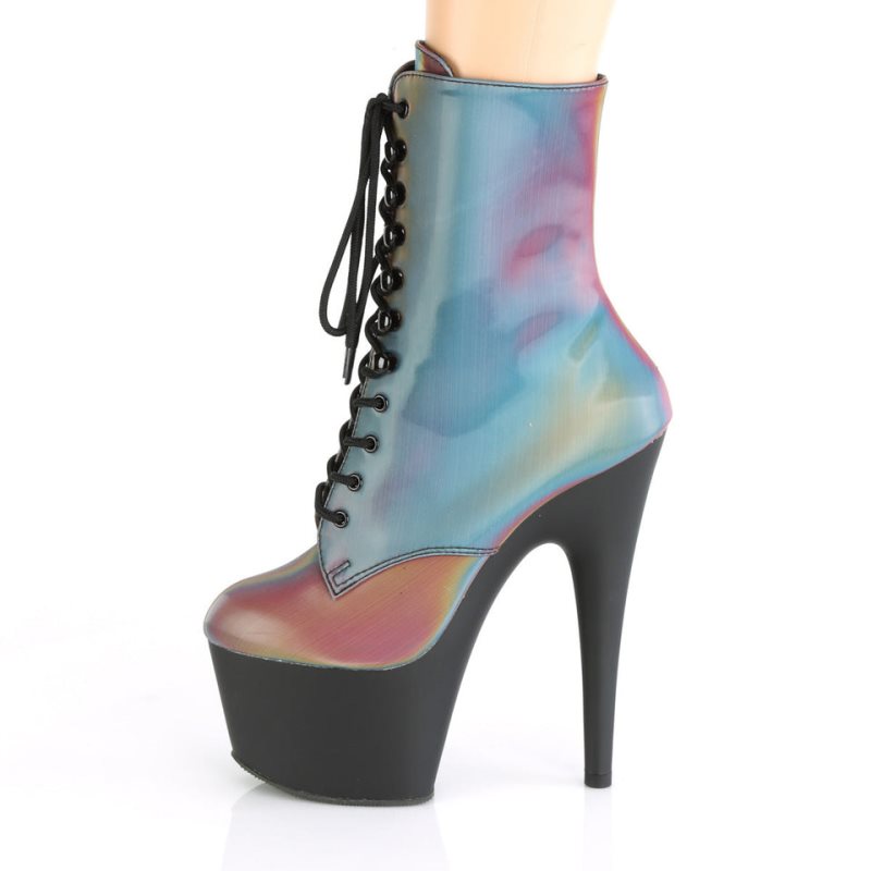 Pleaser Adore-1020REFL Women's Heels Boots Multicolor / Black | NZ XZJMRK