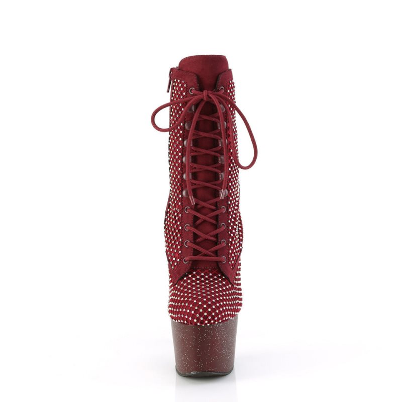 Pleaser Adore-1020RM Women's Heels Boots Burgundy | NZ LCHTDM