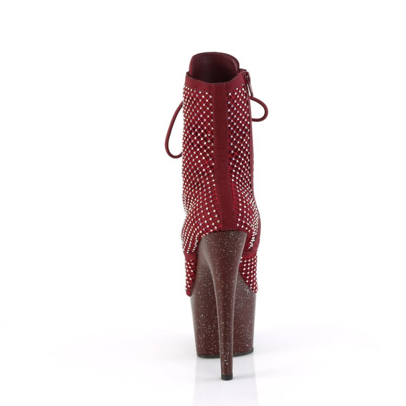 Pleaser Adore-1020RM Women's Heels Boots Burgundy | NZ LCHTDM