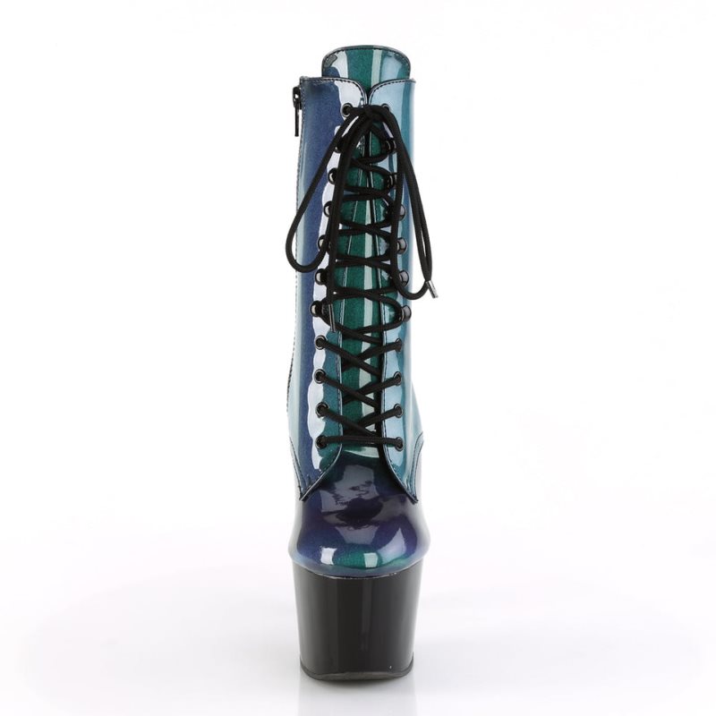 Pleaser Adore-1020SHG Women's Heels Boots Purple / Green | NZ NCRDIT