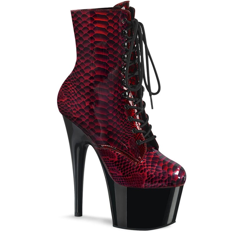 Pleaser Adore-1020SP Women\'s Heels Boots Red / Black | NZ FTIHXL