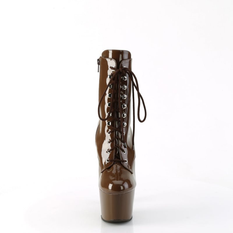 Pleaser Adore-1020 Women's Heels Boots Brown | NZ DXBCZR