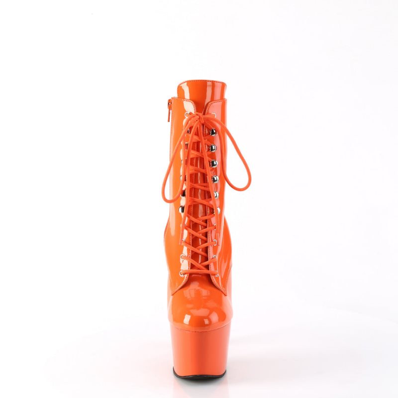 Pleaser Adore-1020 Women's Heels Boots Orange | NZ HPENBD