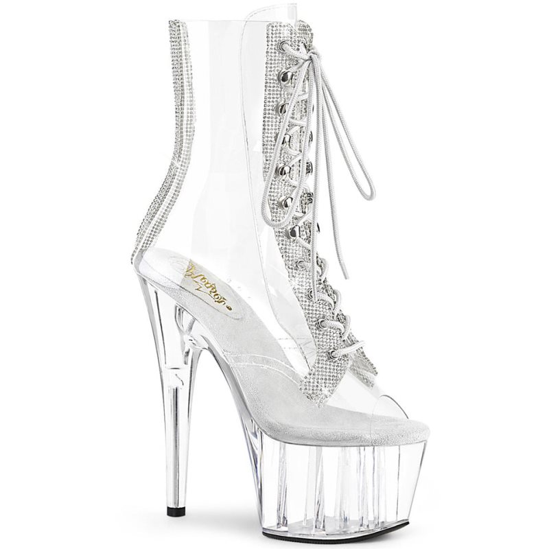 Pleaser Adore-1021C-2 Women\'s Heels Boots Clear | NZ MLFUXT