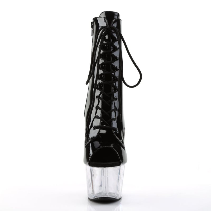 Pleaser Adore-1021 Women's Heels Boots Black / Clear | NZ JTDUCR
