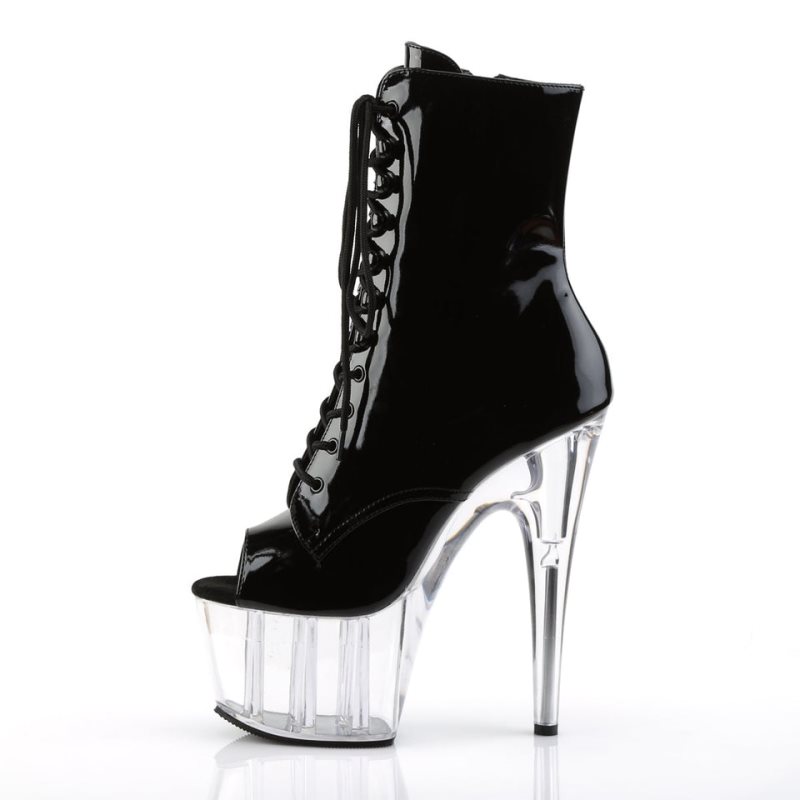 Pleaser Adore-1021 Women's Heels Boots Black / Clear | NZ JTDUCR
