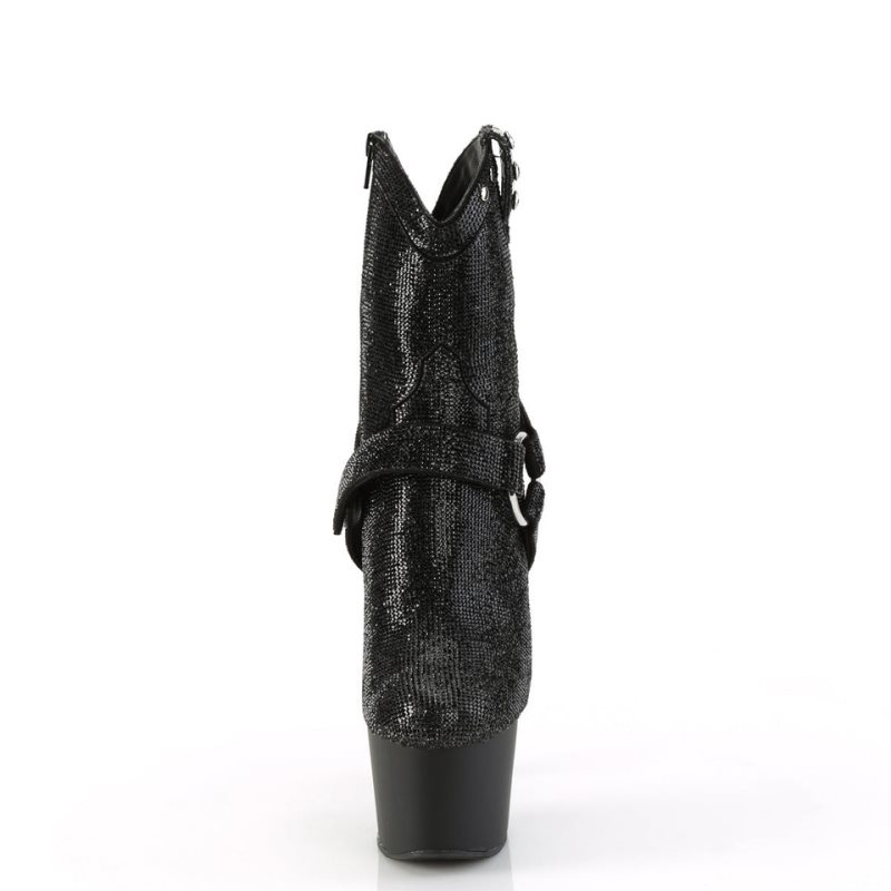 Pleaser Adore-1029RS Women's Heels Boots Black | NZ RFIDHQ