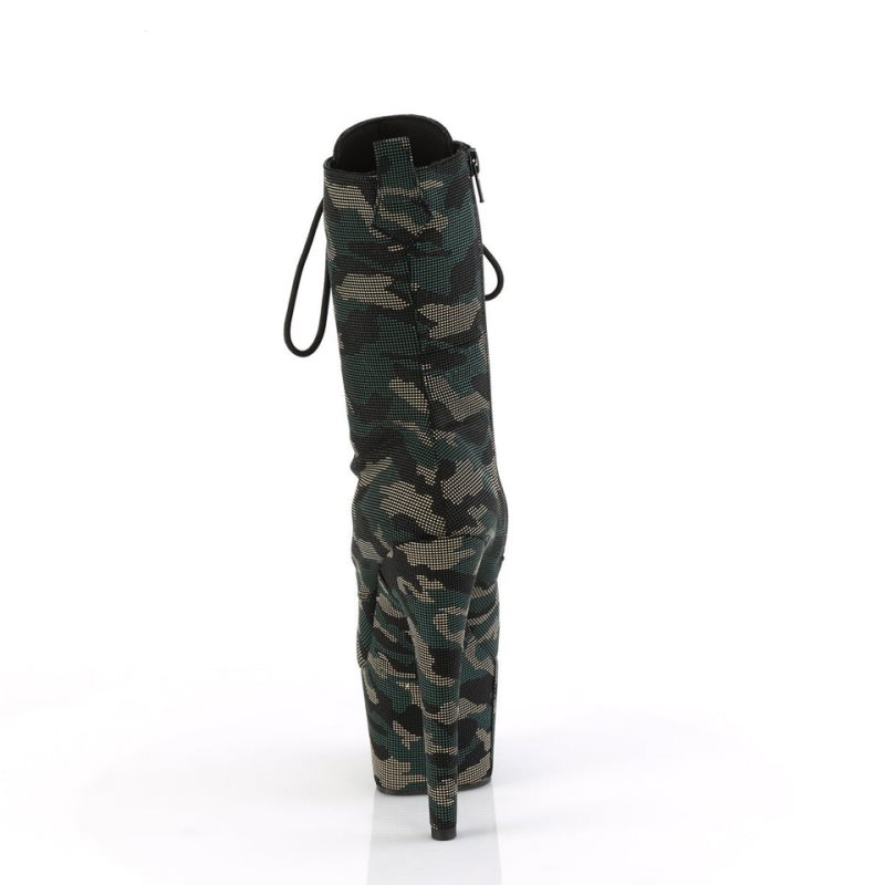 Pleaser Adore-1040CMD Women's Heels Boots Camo | NZ ZDIPTN
