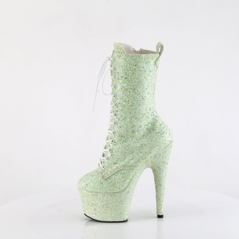 Pleaser Adore-1040GR Women's Heels Boots Green | NZ GCAMZX