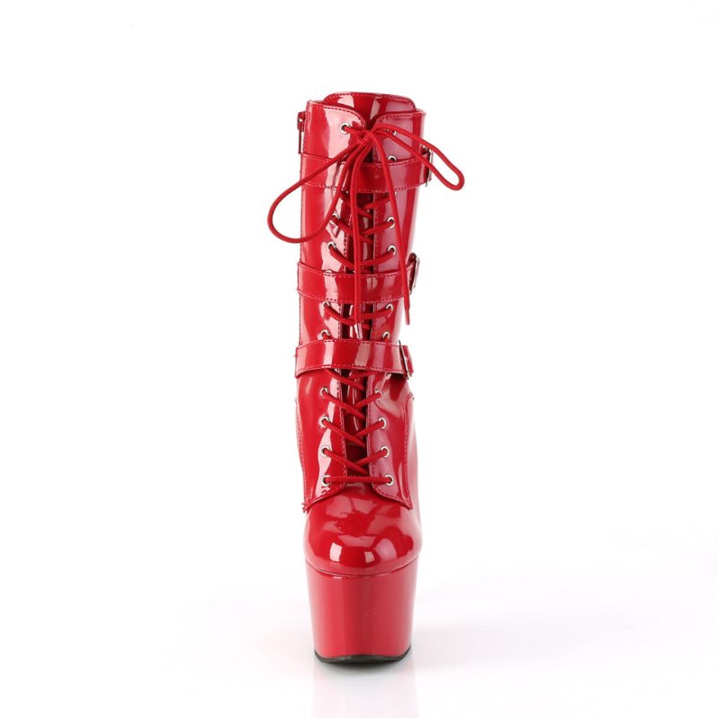 Pleaser Adore-1043 Women's Heels Boots Red | NZ DJMRKC