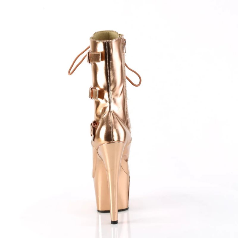 Pleaser Adore-1043 Women's Heels Boots Rose Gold | NZ JNVDWZ