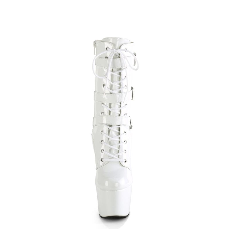 Pleaser Adore-1043 Women's Heels Boots White | NZ YXAZGH