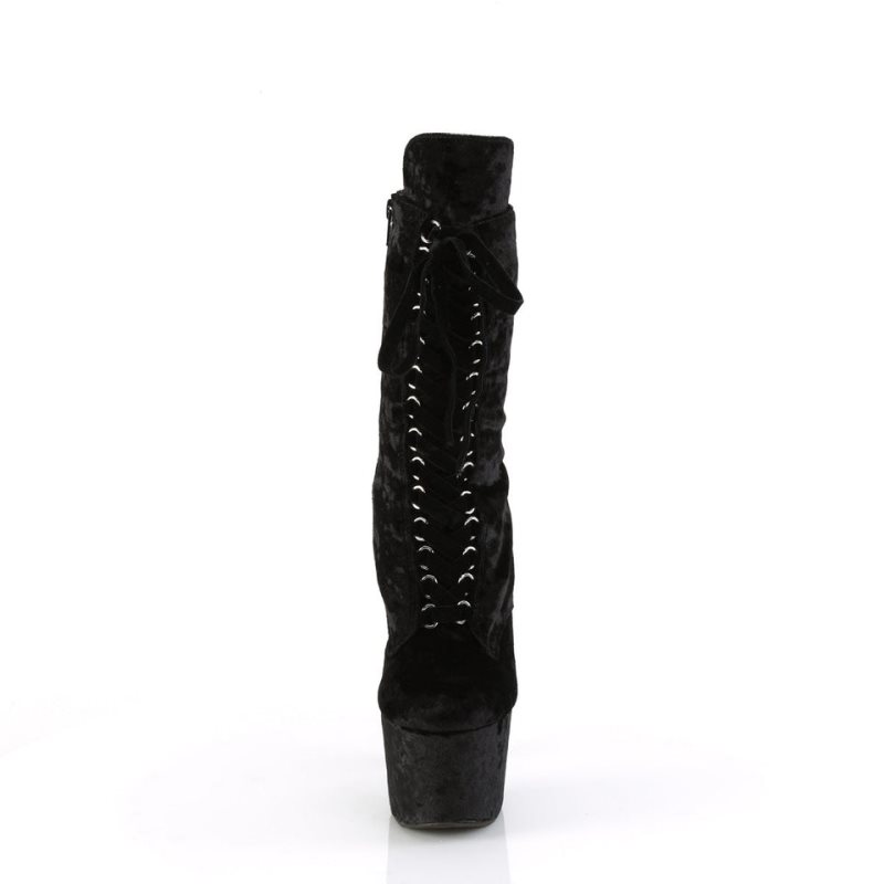 Pleaser Adore-1045VEL Women's Heels Boots Black | NZ HYUQEW