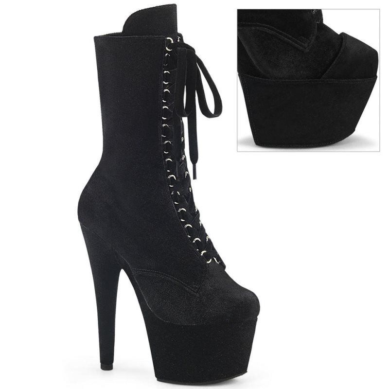 Pleaser Adore-1045VEL Women\'s Heels Boots Black | NZ HYUQEW