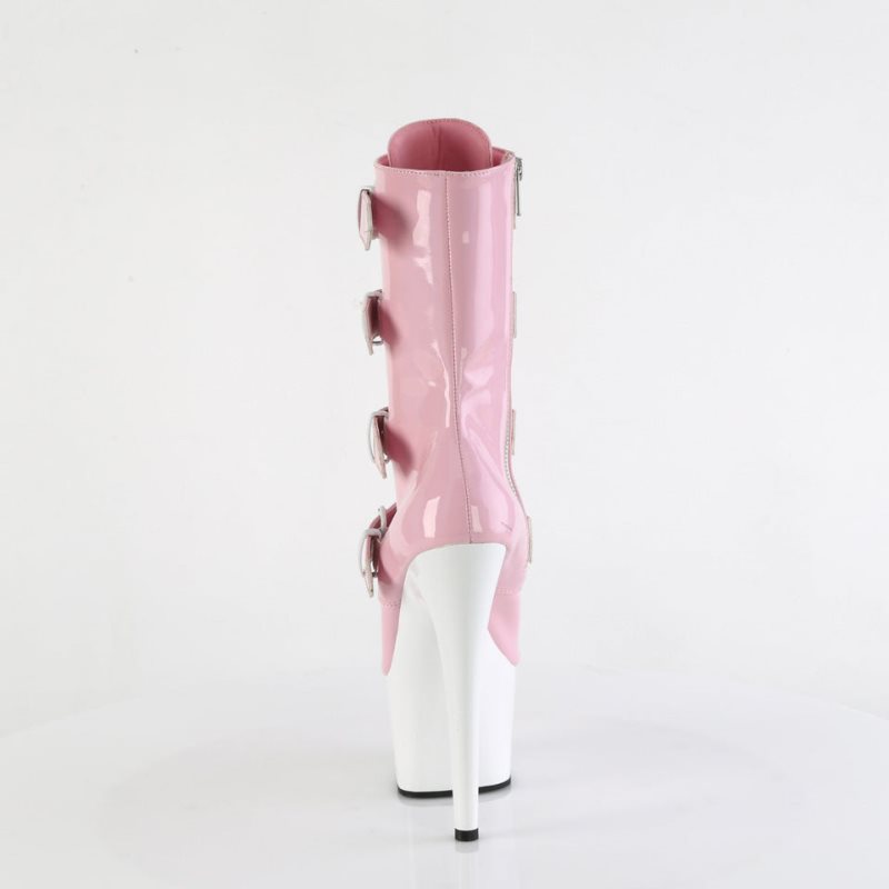 Pleaser Adore-1046TT Women's Heels Boots Pink / White | NZ VDGAXH