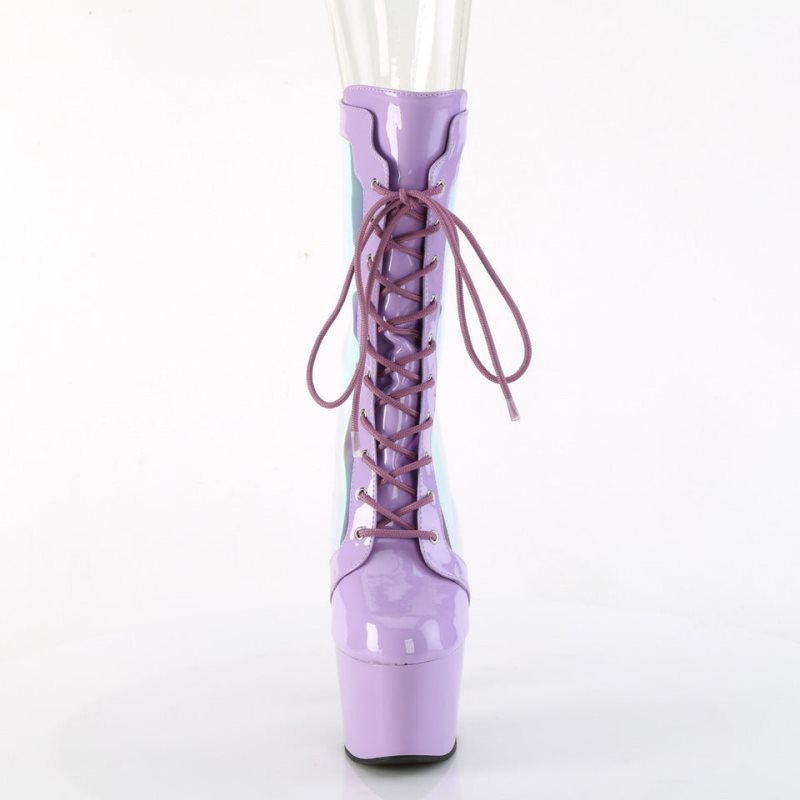 Pleaser Adore-1047 Women's Heels Boots Purple | NZ VASURE