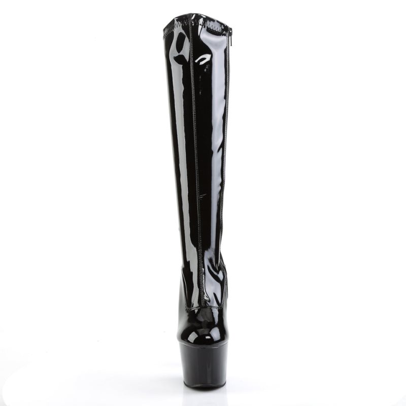 Pleaser Adore-2000 Women's Knee-high Boots Black | NZ KZXOHI